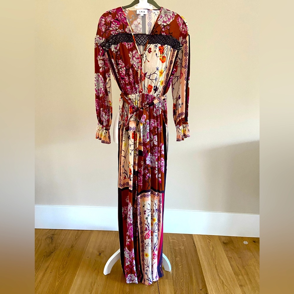 LAIA from Anthropologie Claire Patchwork Jumpsuit - Size XS
